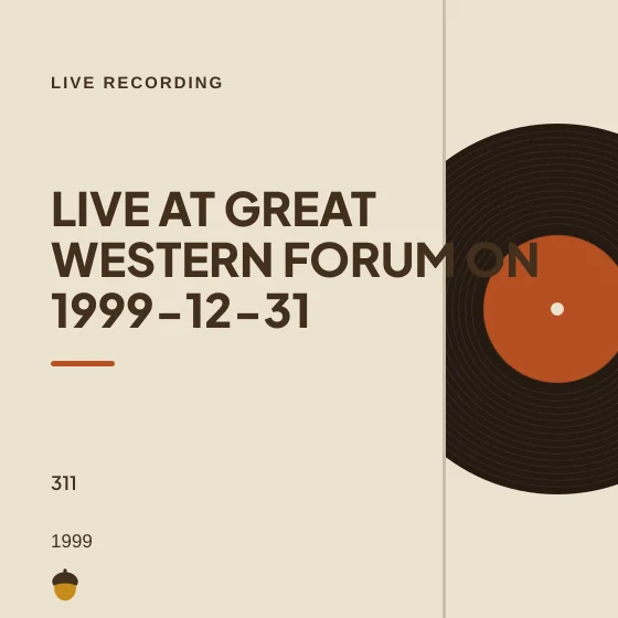Cover art for Live at Great Western Forum on 1999-12-31