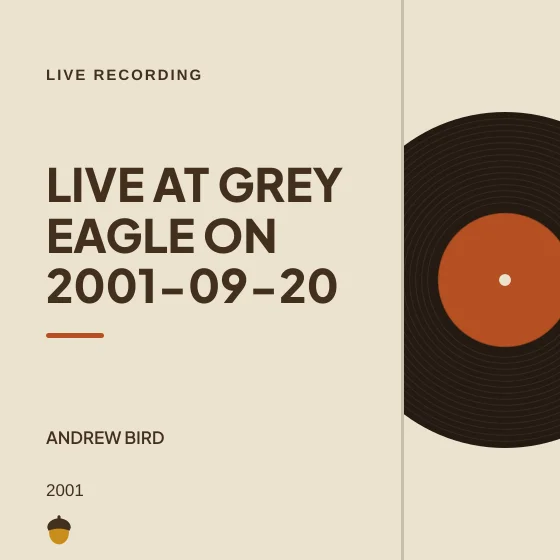 Cover art for Live at Grey Eagle on 2001-09-20