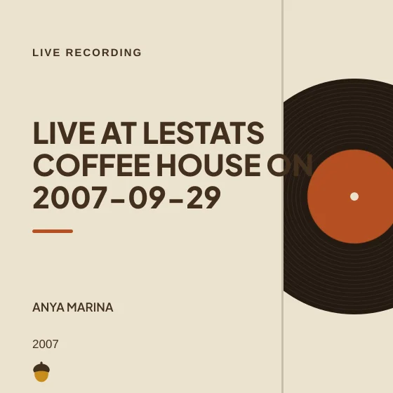 Cover art for Live at LeStats Coffee House on 2007-09-29
