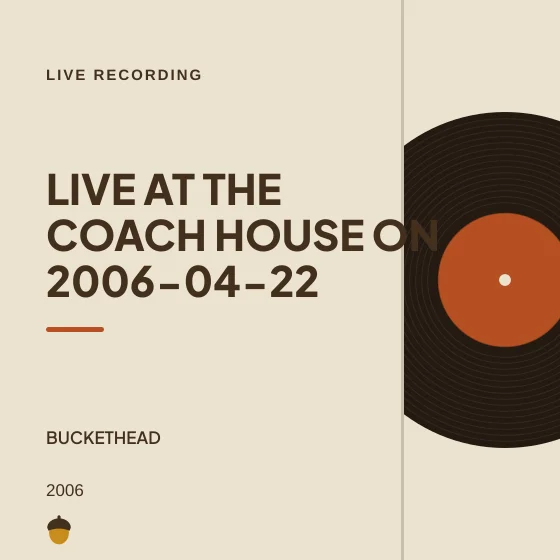 Cover art for Live at The Coach House on 2006-04-22