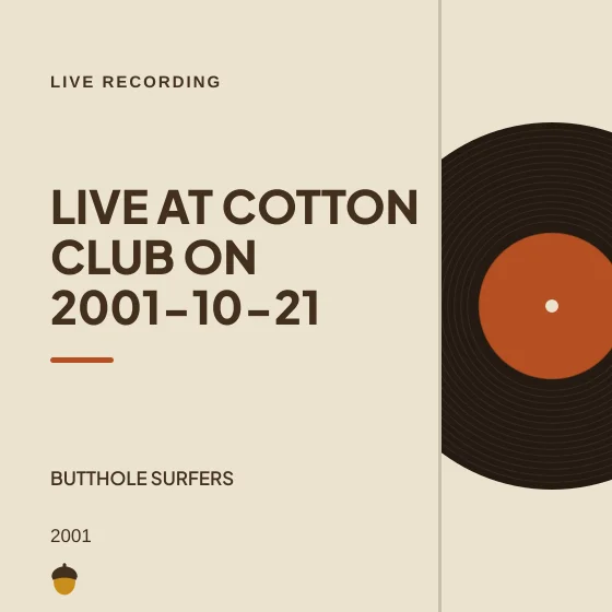 Cover art for Live at Cotton Club on 2001-10-21