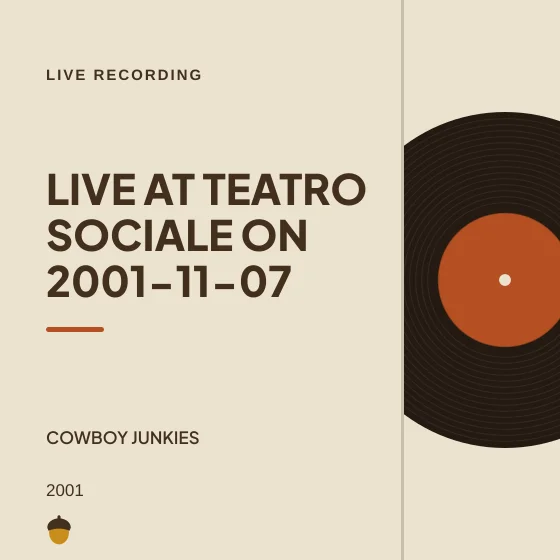 Cover art for Live at Teatro Sociale on 2001-11-07