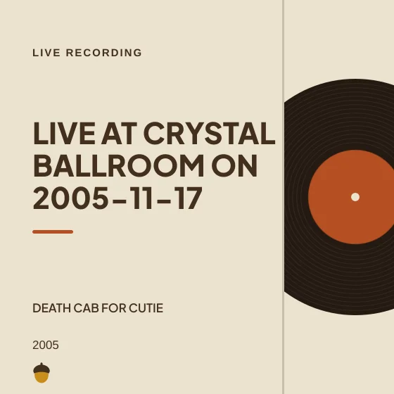 Cover art for Live at Crystal Ballroom on 2005-11-17