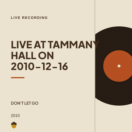 Cover art for Live at Tammany Hall on 2010-12-16