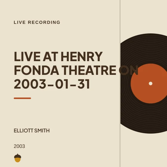 Cover art for Live at Henry Fonda Theatre on 2003-01-31