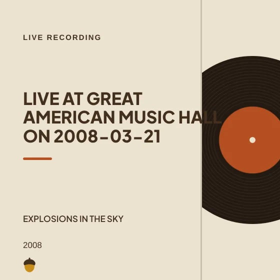 Cover art for Live at Great American Music Hall on 2008-03-21