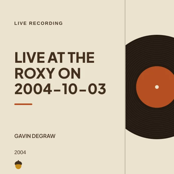 Cover art for Live at The Roxy on 2004-10-03