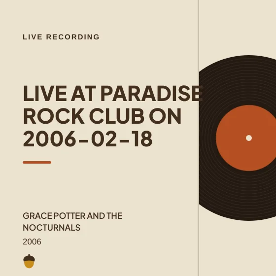 Cover art for Live at Paradise Rock Club on 2006-02-18