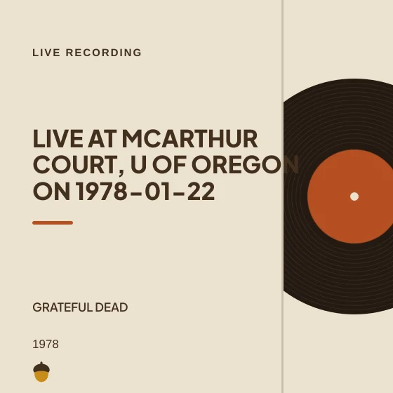 Cover art for Live at McArthur Court, U of Oregon on 1978-01-22
