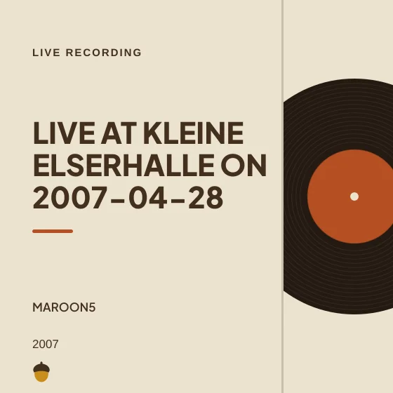 Cover art for Live at Kleine Elserhalle on 2007-04-28