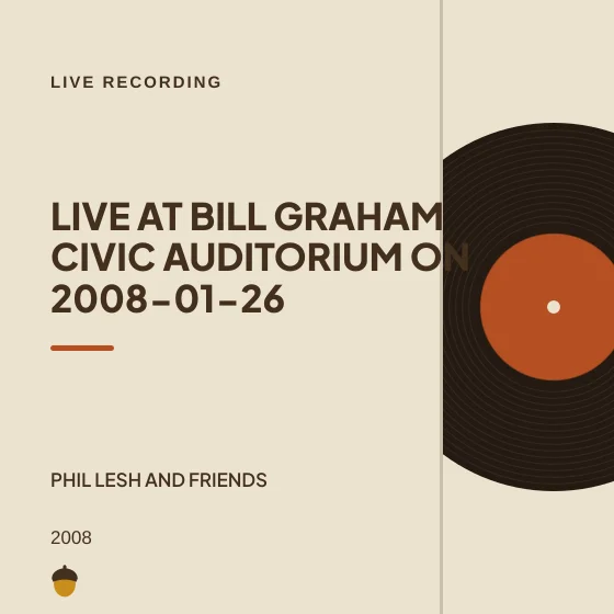 Cover art for Live at Bill Graham Civic Auditorium on 2008-01-26