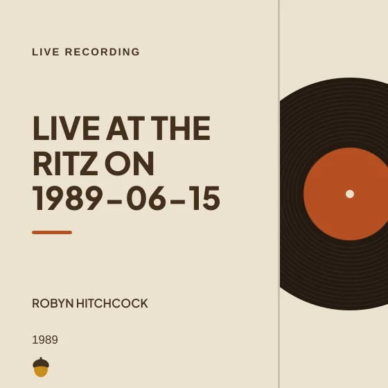 Cover art for Live at The Ritz on 1989-06-15