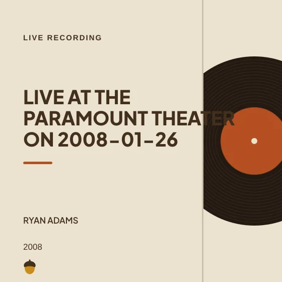 Cover art for Live at The Paramount Theater on 2008-01-26