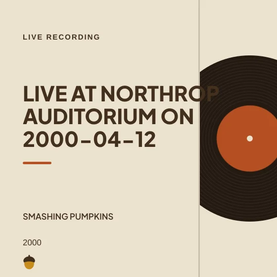 Cover art for Live at Northrop Auditorium on 2000-04-12
