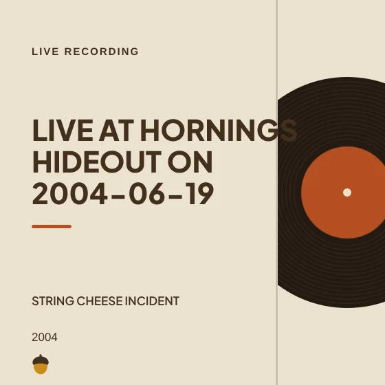 Cover art for Live at Hornings Hideout on 2004-06-19