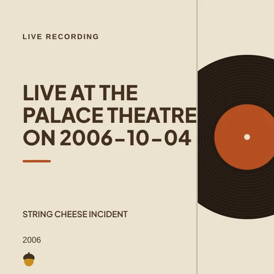 Cover art for Live at The Palace Theatre on 2006-10-04