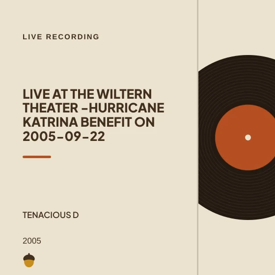 Cover art for Live at The Wiltern Theater -Hurricane Katrina Benefit on 2005-09-22