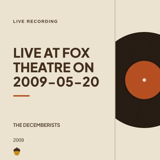 Cover art for Live at Fox Theatre on 2009-05-20