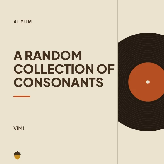 Cover art for A Random Collection Of Consonants